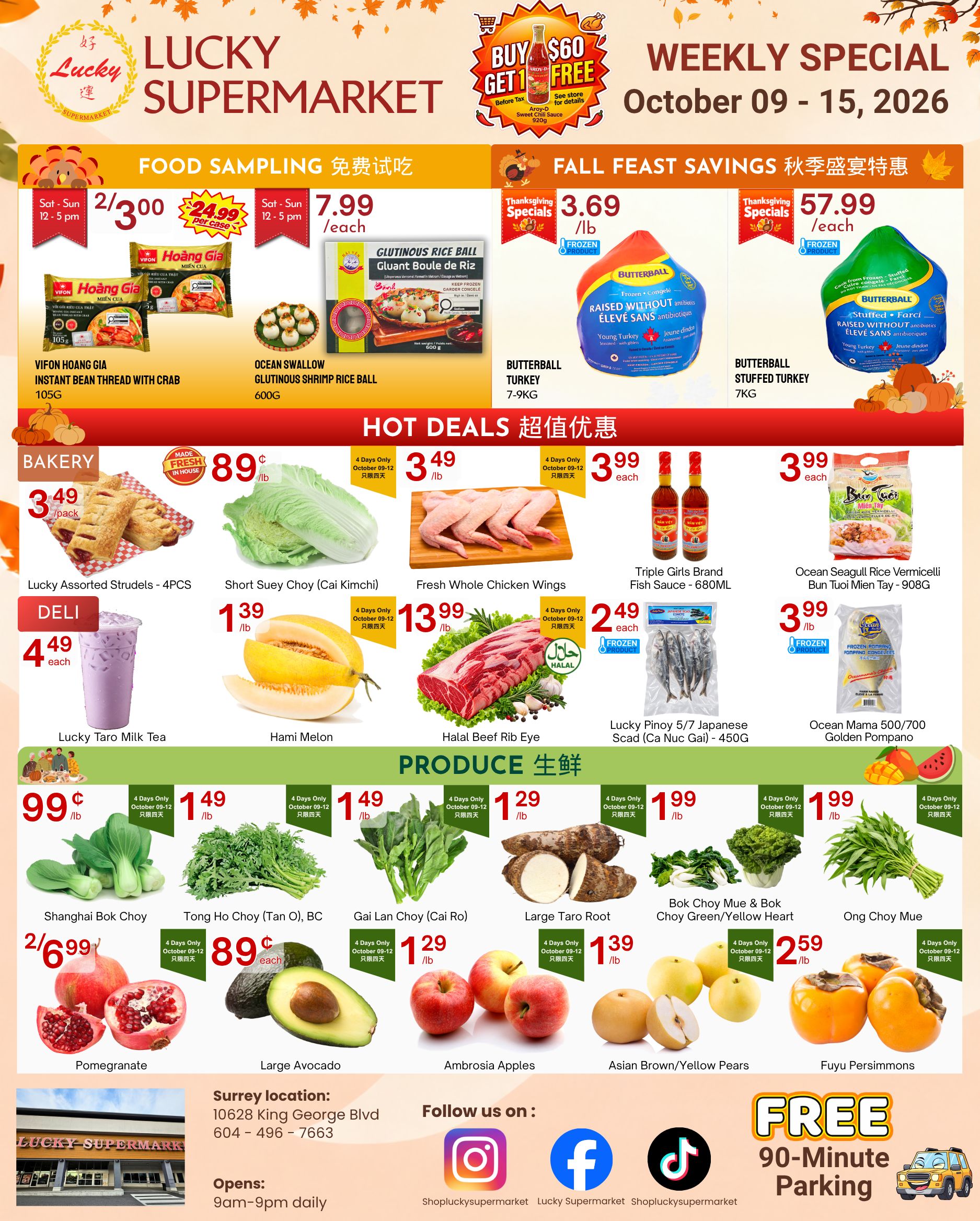 Lucky Supermarket - Surrey - Weekly Flyer Specials - Valid from October 9 to 15, 2026 - Page 1