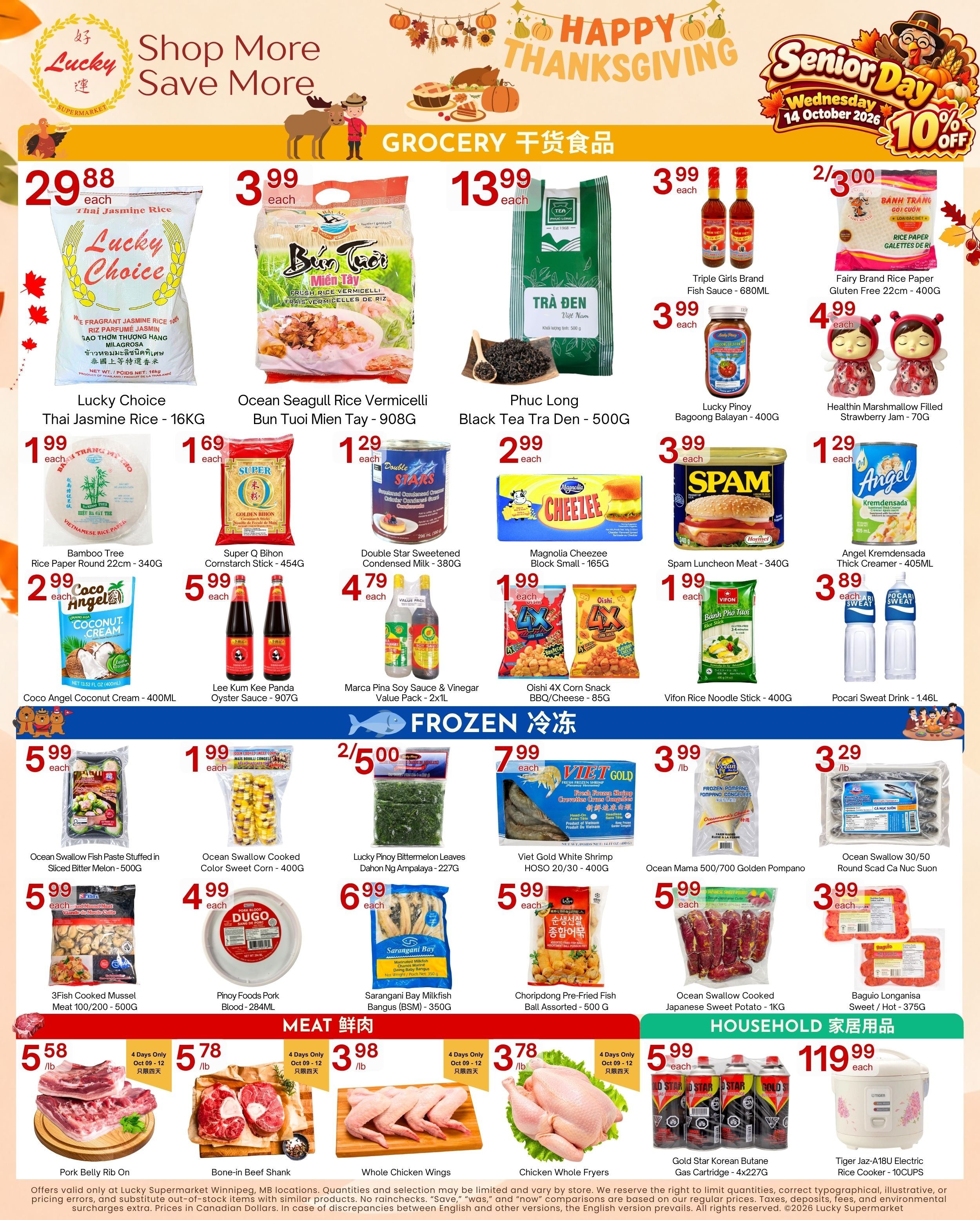 Lucky Supermarket - Winnipeg - Weekly Flyer Specials - Valid from October 9 to 15, 2026 - Page 2